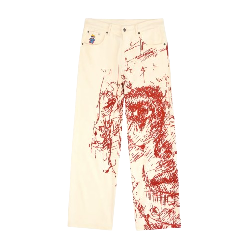 “Red Reflection” Sketch Art Pants
