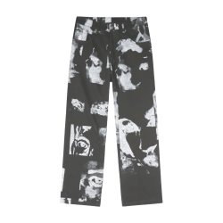 Abstract Print Straight-Leg Pants Abstract Print Straight-Leg Pants
